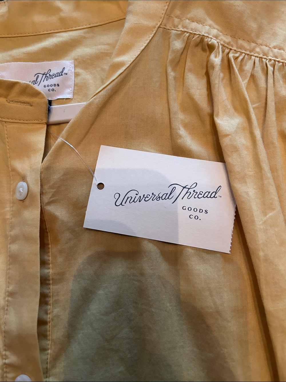 Universal Thread Mustard Yellow Short-Sleeve Button Tunic XXL - Picture 5 of 9